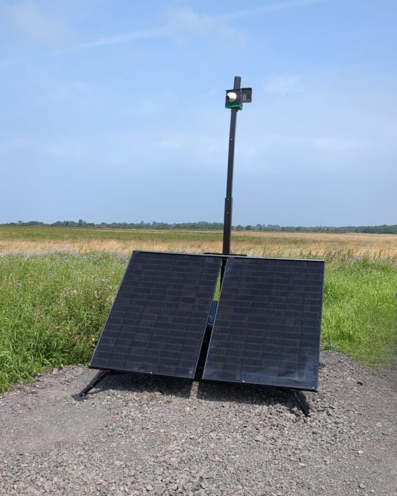 Skyguard SKY-ST mobile CCTV tower, available for security firm rehire