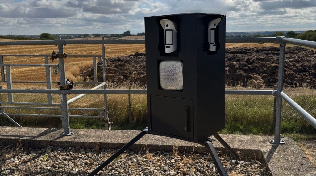 CCTV camera on a SKYGUARD PID set to provide dedicated coverage of a plant compound